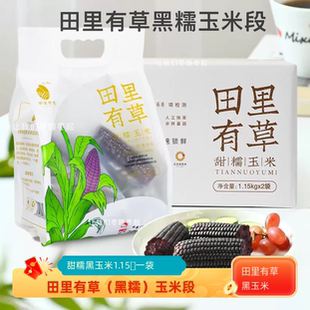 田里有草黑糯玉米甜糯黑玉米儿童玉米东北吉林小苞米粗粮真空包邮
