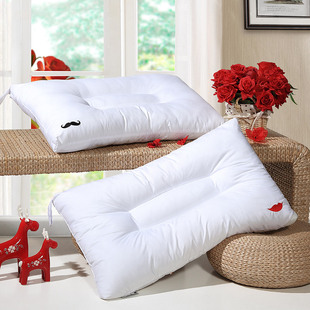 富安娜可水洗情侣枕头男士女生双人枕芯一体家用酒店结婚喜庆软枕