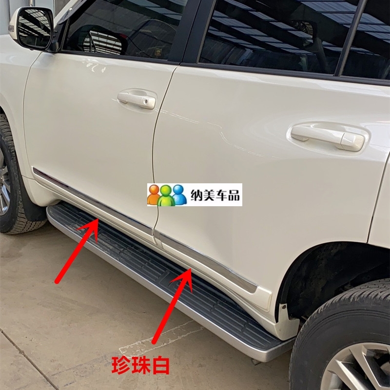 适用于10-23款丰田霸道改装车门装饰条普拉多防擦条防撞门边亮条