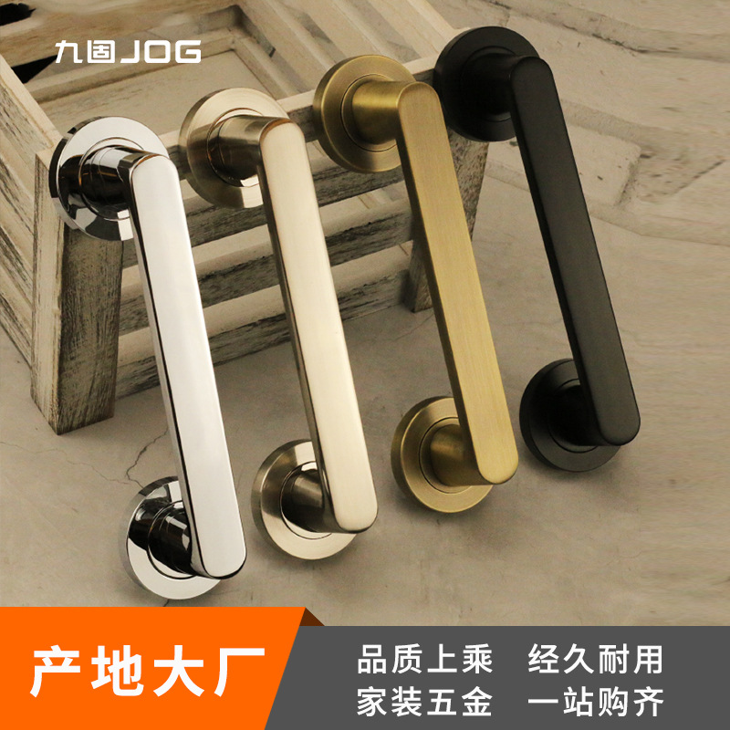 隐形门锁九固单面锁青古铜大拉手