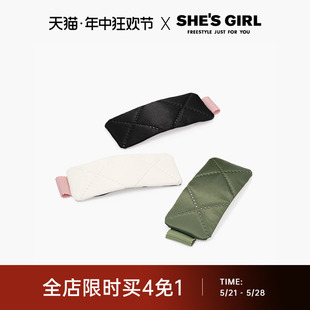 菱形宽边BB夹一字刘海边夹发卡发饰 shesgirl茜子 现代简约时尚