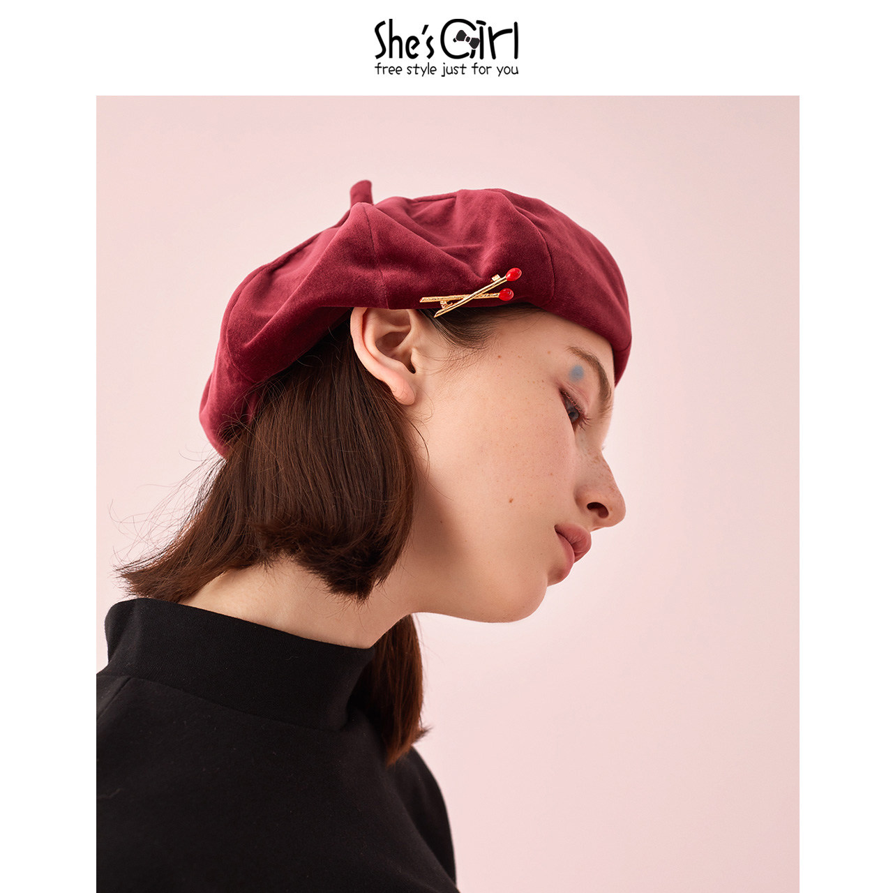 shesgirl茜子配飾 新款複古街頭畫家絲絨創意八角尖頂貝雷帽子在類目 服飾配件/皮帶/帽子/圍巾, 帽子中 - 來自Buy2taobao.com提供專業的淘寶代購服務
