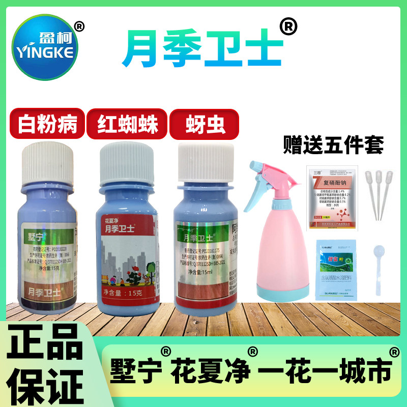 月季卫士蔷薇科观赏花卉蚜虫红蜘蛛白粉病常用药杀虫杀菌杀螨剂