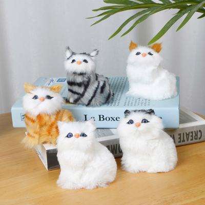 会叫的小猫仿真猫咪玩偶儿童玩具桌面摆件可爱小猫咪动物模型批发