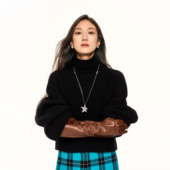 毛衣高领罗纹套头衫 林乔芝2024年冬季 简约气质短款 羊毛针织衫 新款