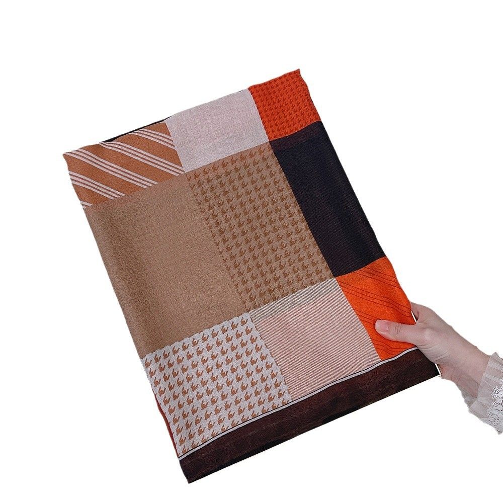 2023新款格子印花棉麻围巾女长款时尚减龄高档披肩四季款180*90cm,服饰配件/皮带/帽子/围巾,围巾/丝巾/披肩,淘宝优惠券,粉丝福利购,淘宝优惠卷