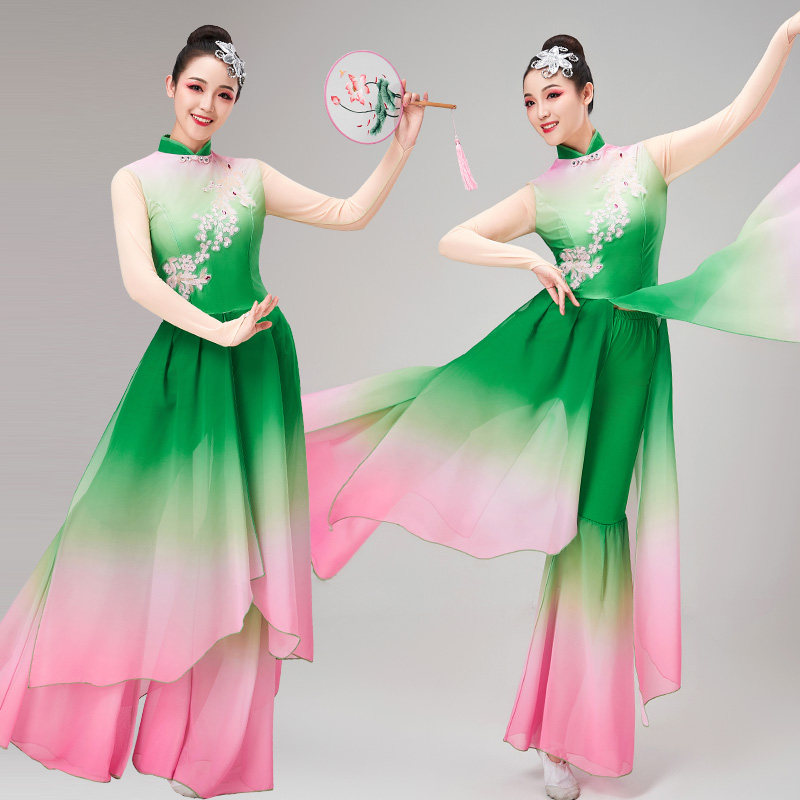 千樱舞秧歌舞大码演出服装新款套装中国风高端广场舞现代秧歌服女