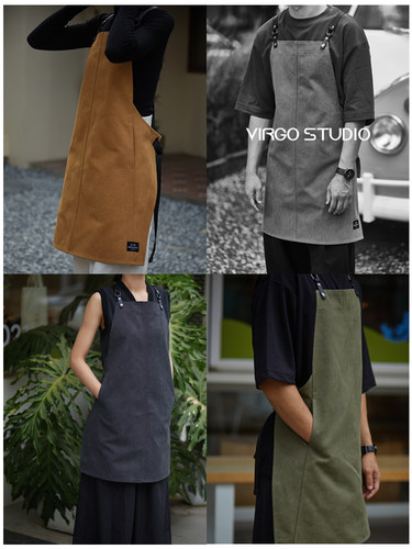 围裙定制原创帆布多色高端简约