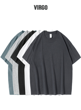 VIRGO 重磅 240g 32支纱 品质多色 宽松 纯色 落肩款T恤 定制logo