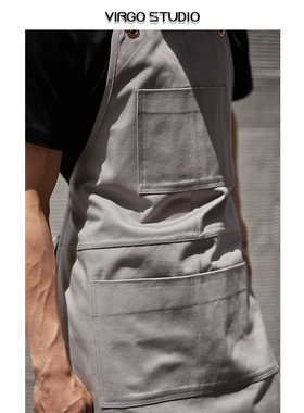 Virgo 定制 园艺美甲美发奶茶咖啡店西餐厅厨房帆布围裙牛仔围裙