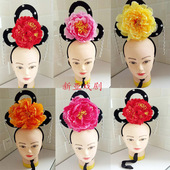 戏剧头饰假发戏曲古代小姐发饰影视影楼古装 仙女演出用品儿童头饰