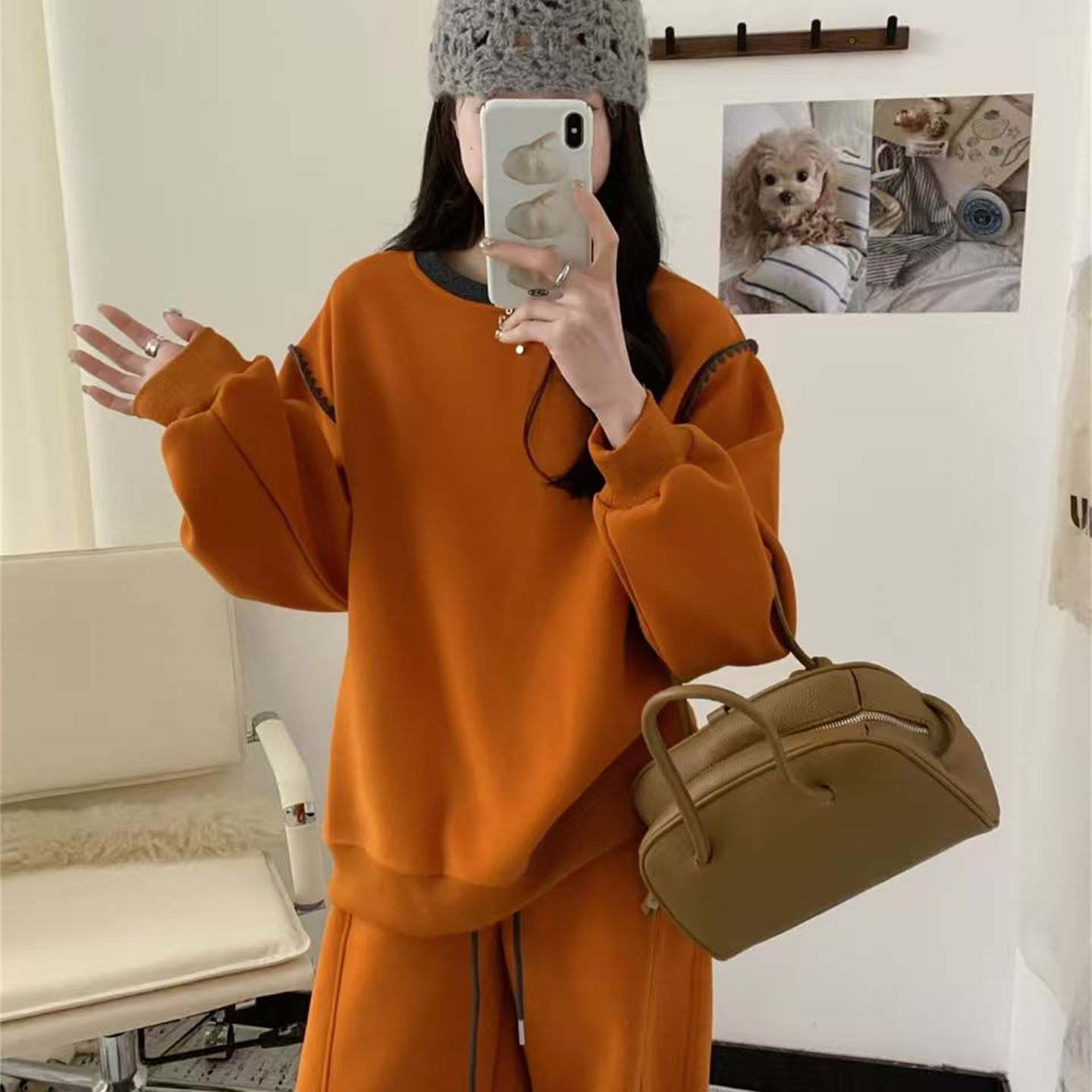 卫衣女春装初中生衣2026新款今年流行爆款胖mm大码宽松慵懒风外套