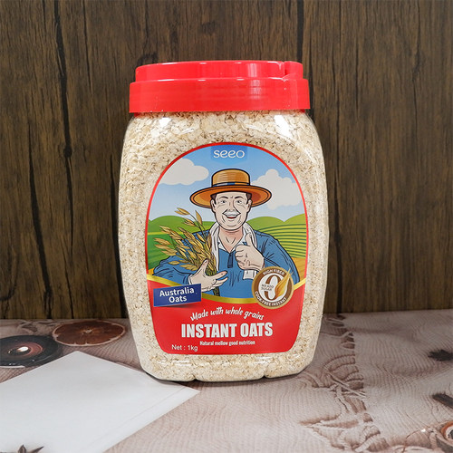 马来西亚免煮1kg桶装原味燕麦片