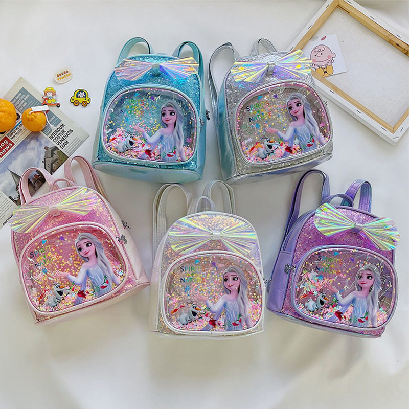 儿童书包1-3岁幼儿园女孩入园小班托班防亮片可爱卡通公主背包2