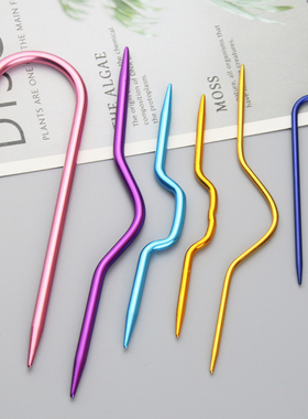 SKC U型麻花针弯针编织工具套装 手工扭花针 弯曲毛衣针辅助直针