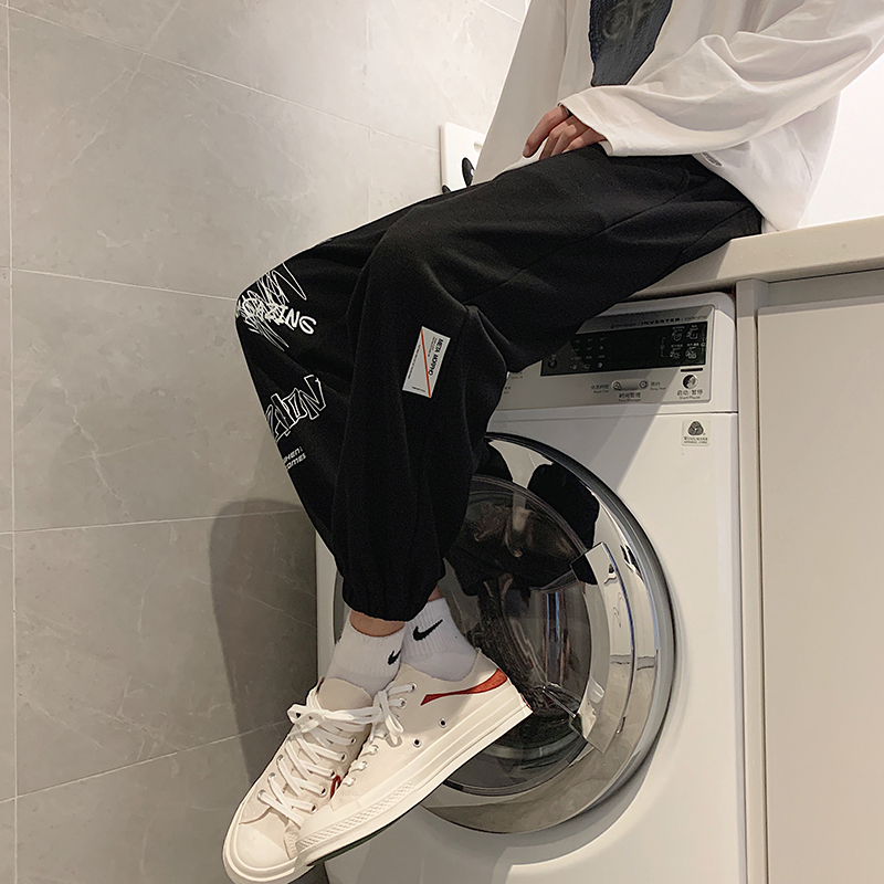 Autumn loose pants men's sports pants pants casual pants men's jeans overalls Pants Large