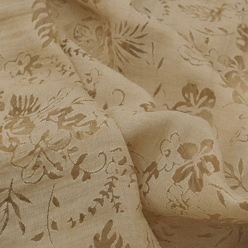 二三米植物染布料镂空烧花天丝麻