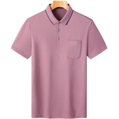 中年男士 上衣服中老年人男装 短袖 爸爸夏装 t恤冰丝爷爷夏天polo衫