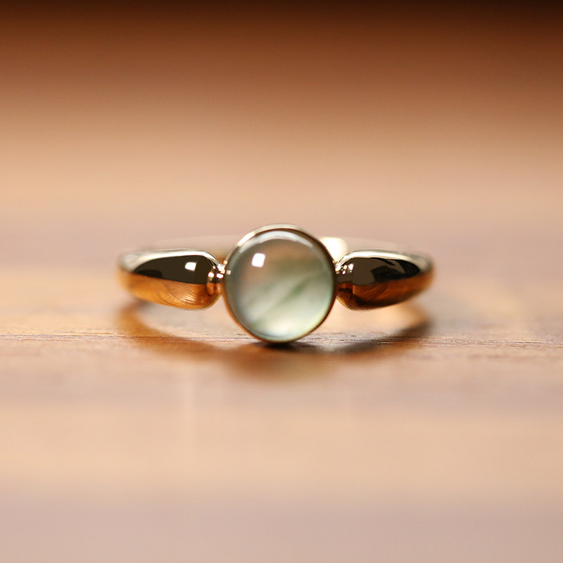 【结缘】现货18K金镶天然A货翡翠戒指高冰饱满飘花正圆极简,珠宝/钻石/翡翠,戒指/指环,淘宝优惠券,粉丝福利购,淘宝优惠卷