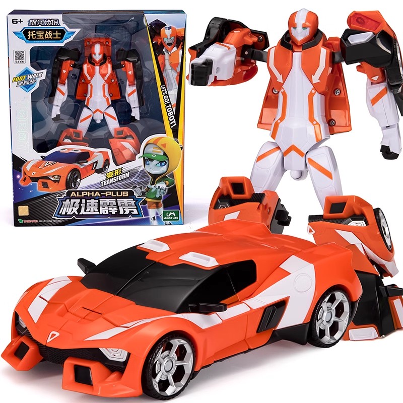 托宝战士极速霹雳变形机器人玩具