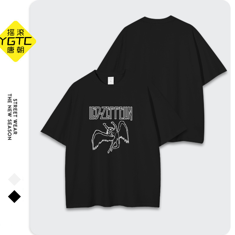 摇滚乐队短袖t恤设计感朋克