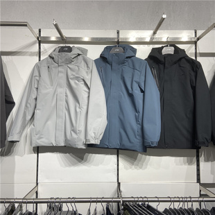 李宁2024冬新品防风外套男加绒保暖防泼水三合一运动风衣 AWBU007