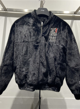 李宁2021冬款男子棉服篮球系列兔毛休闲时尚保暖棉衣外套 AFMR009