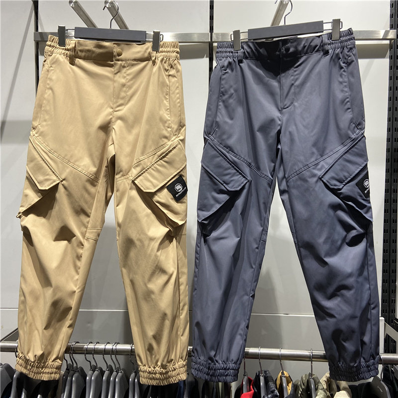 李宁卫裤2022春新男子篮球反伍宽松工装裤时尚收口运动裤 AKXS075