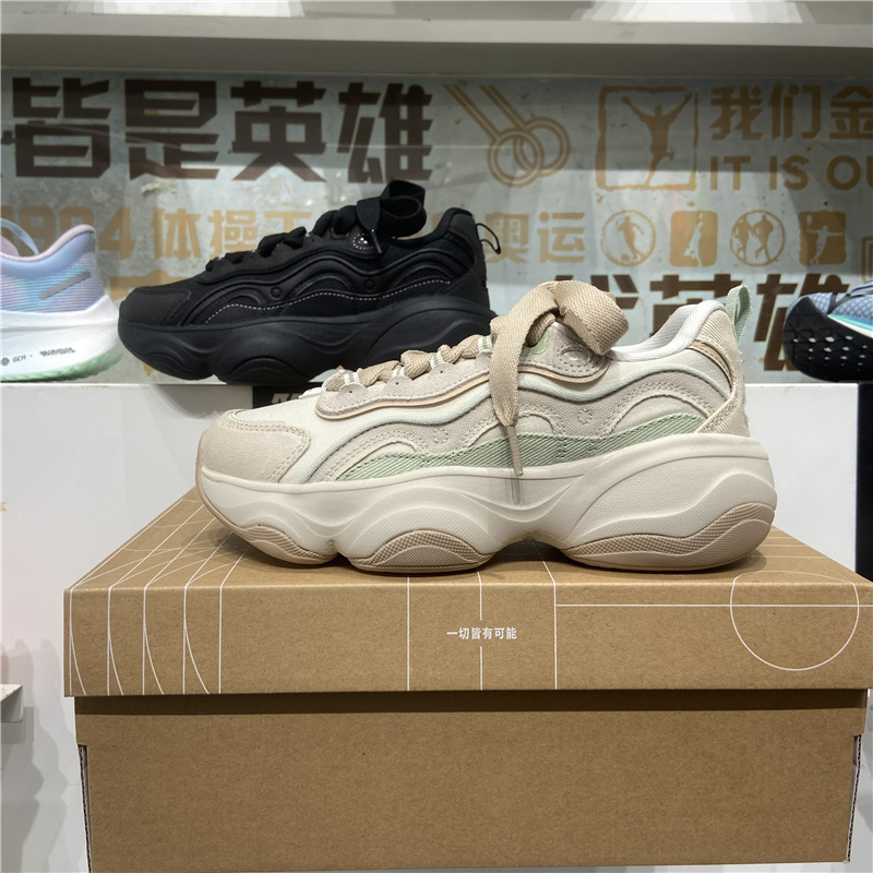 李宁女经典运动休闲鞋增高老爹鞋