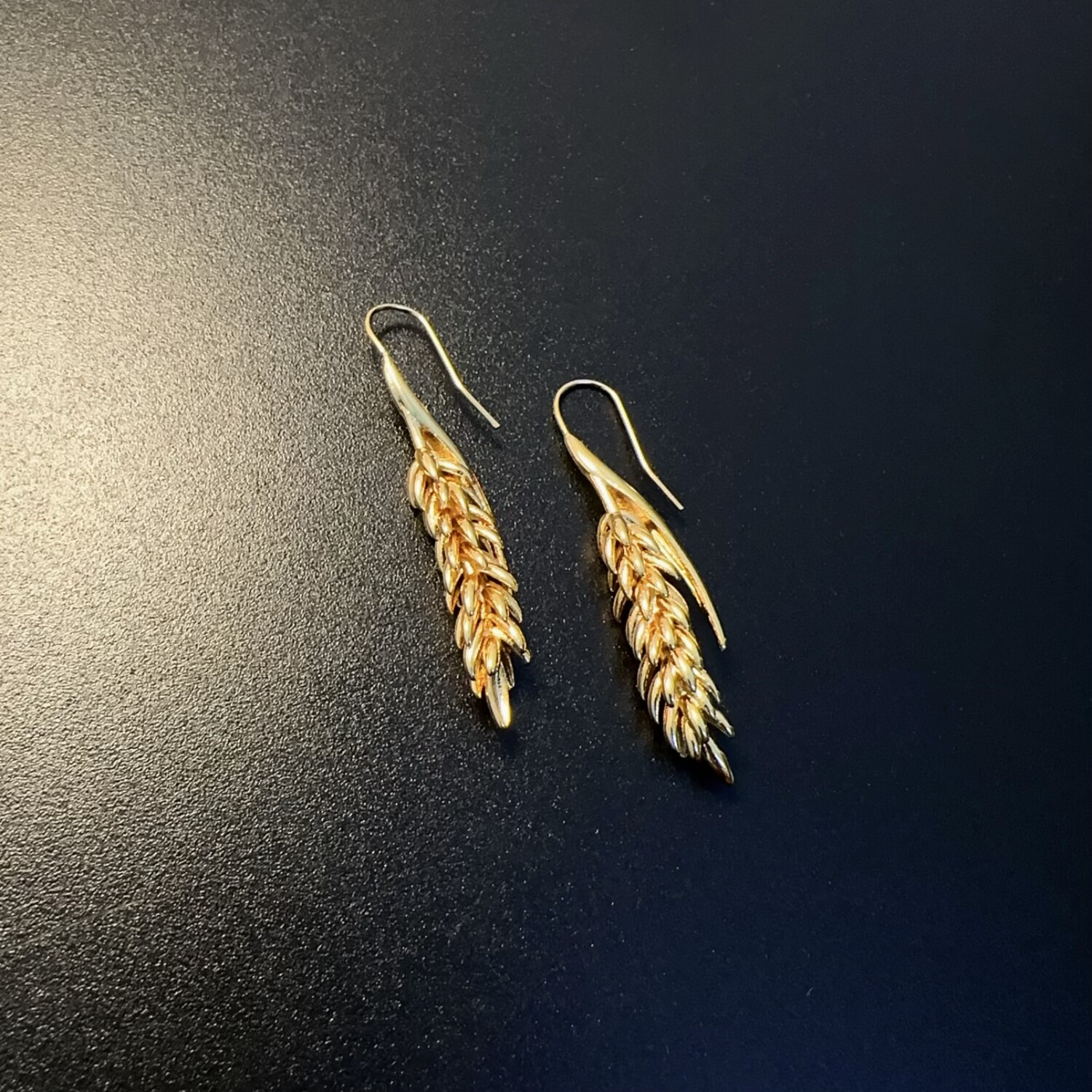复古金麦耳环简约麦穗新年耳饰vintage小众中古高级感饰品
