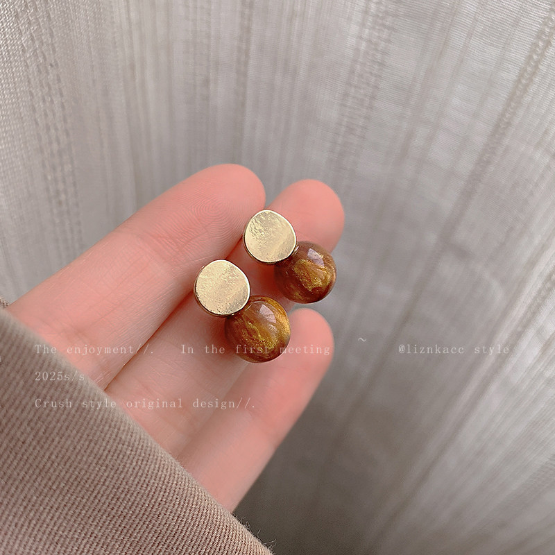 秋冬美拉德耳环2025新款爆款高级感复古咖色系耳钉轻奢耳坠耳饰女,饰品/流行首饰/时尚饰品新,耳钉,淘宝优惠券,粉丝福利购,淘宝优惠卷
