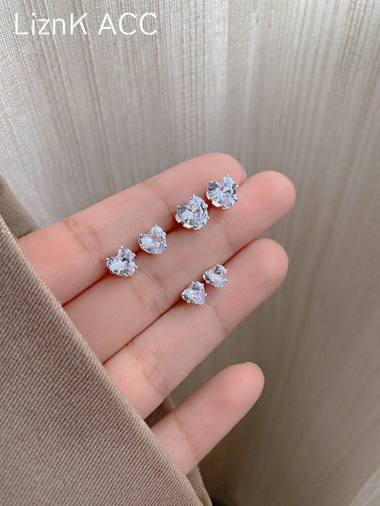 liznk日韩女超闪耳钉不易掉色