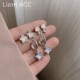 幻彩星星吊坠耳环纯银针小众设计感高级耳圈甜酷风耳钉女耳扣耳饰