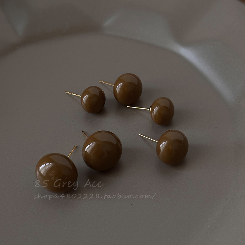 气质高级感馒头珠珠耳钉女简约百搭耳环2025新款爆款网红时尚耳饰