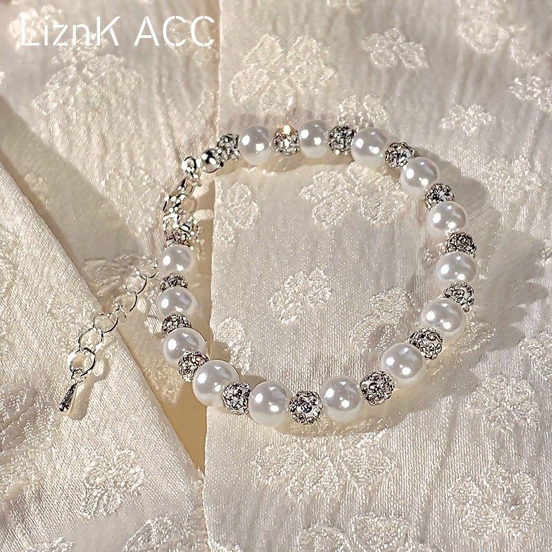 满天星珍珠碎银子串珠手链女2024新款冷淡风手饰轻奢高级感配饰品