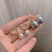 法式 方圆脸耳饰 爆款 珍珠款 耳环女轻奢高级感气质耳钉耳坠2025新款