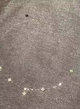 细闪四芒星项链女款2025新款高级感轻奢小众简约配饰星星锁骨链女