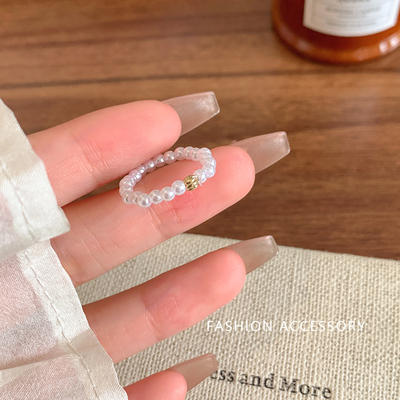 复古简约戒指女小众轻奢高级感食指戒气质百搭指环尾戒冷淡风