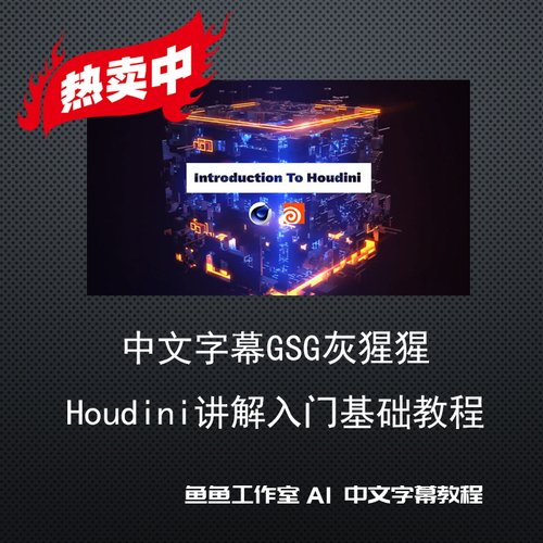 冲钻特价中文字幕GSG灰猩猩Houdini讲解入门基础教程