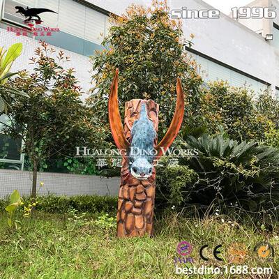 树桩上的仿真热河翼龙远古生物仿真模型制作基地厂家批量制作