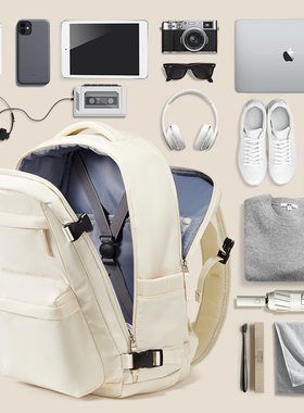 旅行双肩包女士2024新款时尚短途出差旅游背包轻便大容量电脑书包