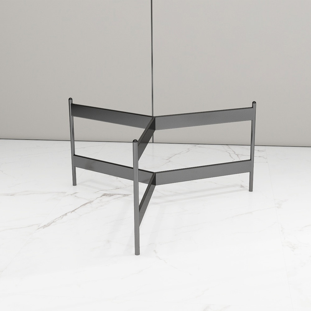 圆桌支架定做单层双层大理石桌底座圆形木板玻璃茶几台面支撑脚架