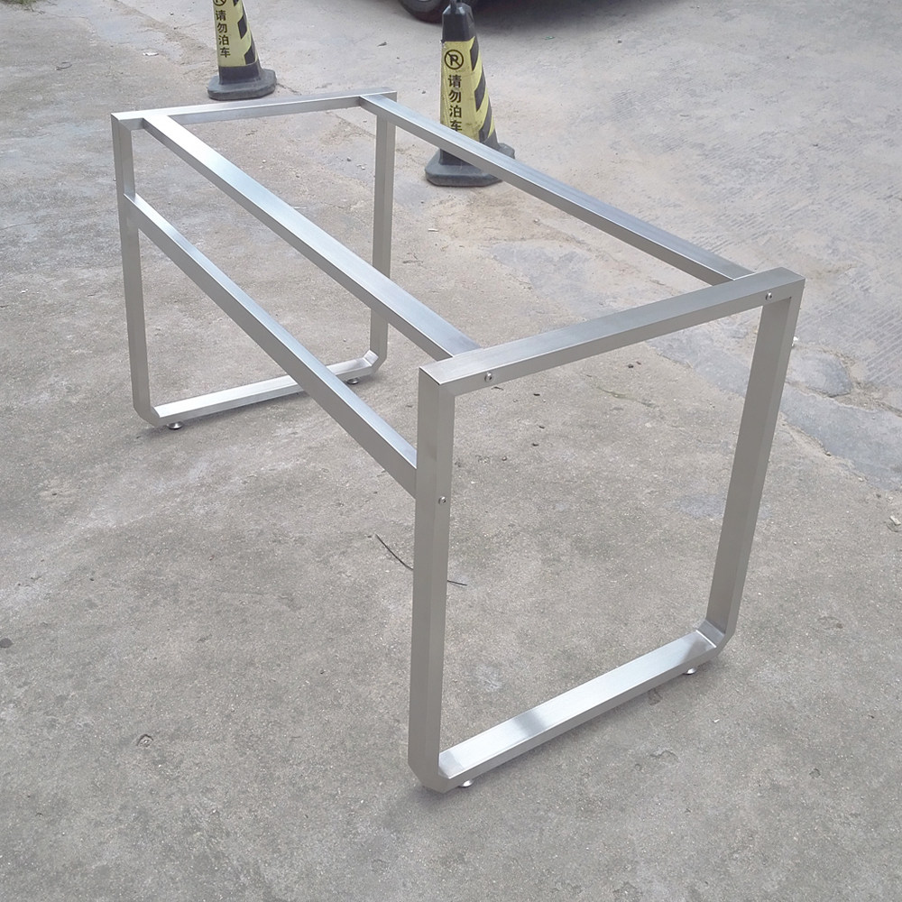 不锈钢书桌支架定制简约办公桌脚架子金属支撑底座桌子架桌腿轻奢