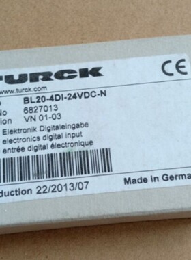 BL20-4DI-24VDC-N 6827013 全新图尔克TURCK模块现货
