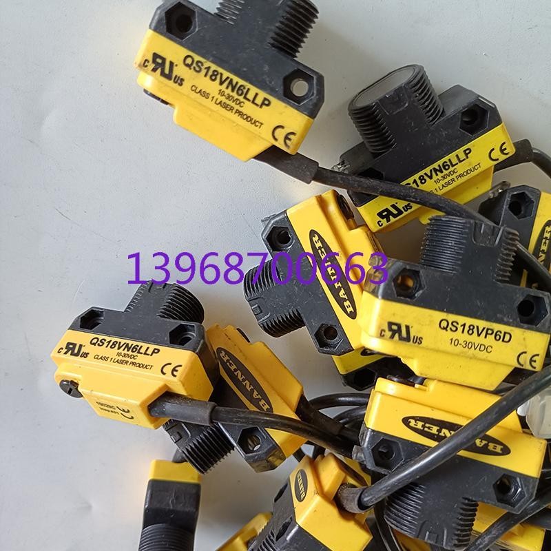 Banner邦纳激光回归反射型光电传感器 QS18VN6LLP 功能正常 拆机