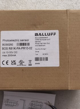 BALLUFF全新原装 BOS0292 BOS R81K-PA-PR10-02 现货