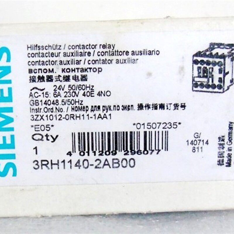 全新 3RH1140-2AB00 3RH1140-2AP00 接触器式中间继电器