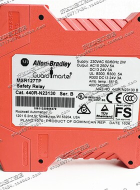 原装 罗克韦尔 安全继电器 MSR127TP 440R-N23130  230VAC 现货