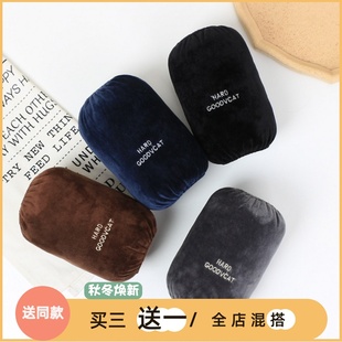 秋冬季新款男士深色字母短款袖套学生办公工作防污防脏套袖护袖筒