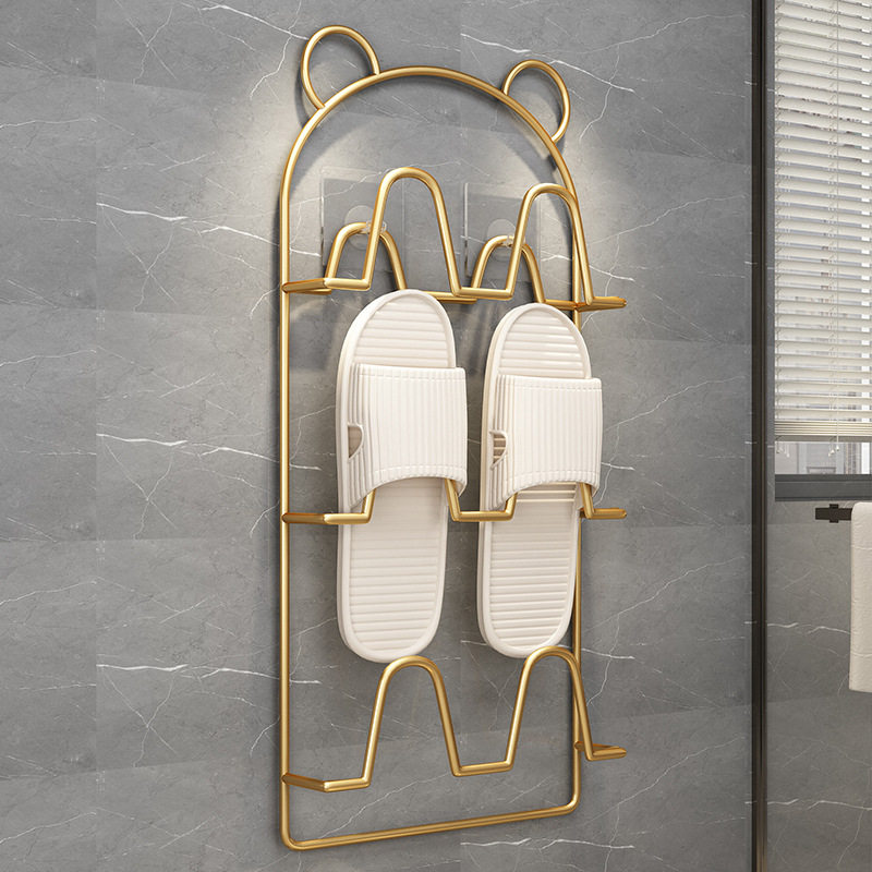 浴室拖鞋架沥水架卫生间墙壁挂式免打孔墙上挂鞋架子多层收纳挂架,收纳整理,鞋盒,淘宝优惠券,粉丝福利购,淘宝优惠卷